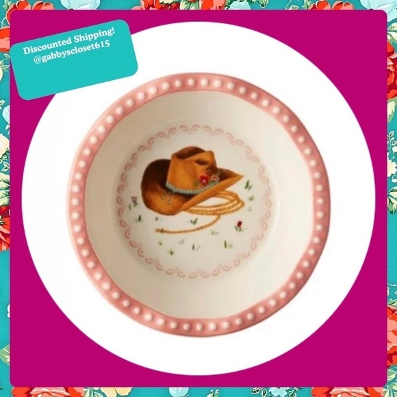 💋 New Pioneer Woman Sweet Romance Cowboy Hat Mini Pie Pan - Picture 1 of 4